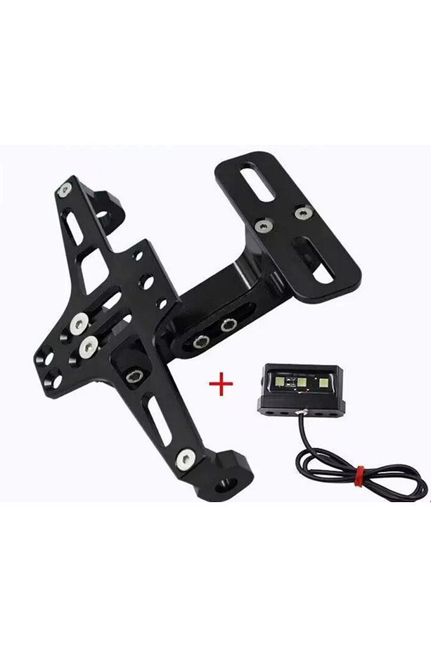 YAMAHA R-25 MT-25 PLAKA TUTUCU KATLANIR ÜNÜVERSAL CNC ALÜMİNYUM.SİYAH - 1