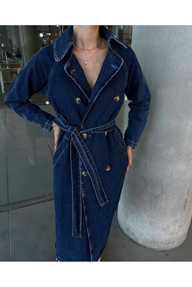 DENİM TRENÇKOT - 5