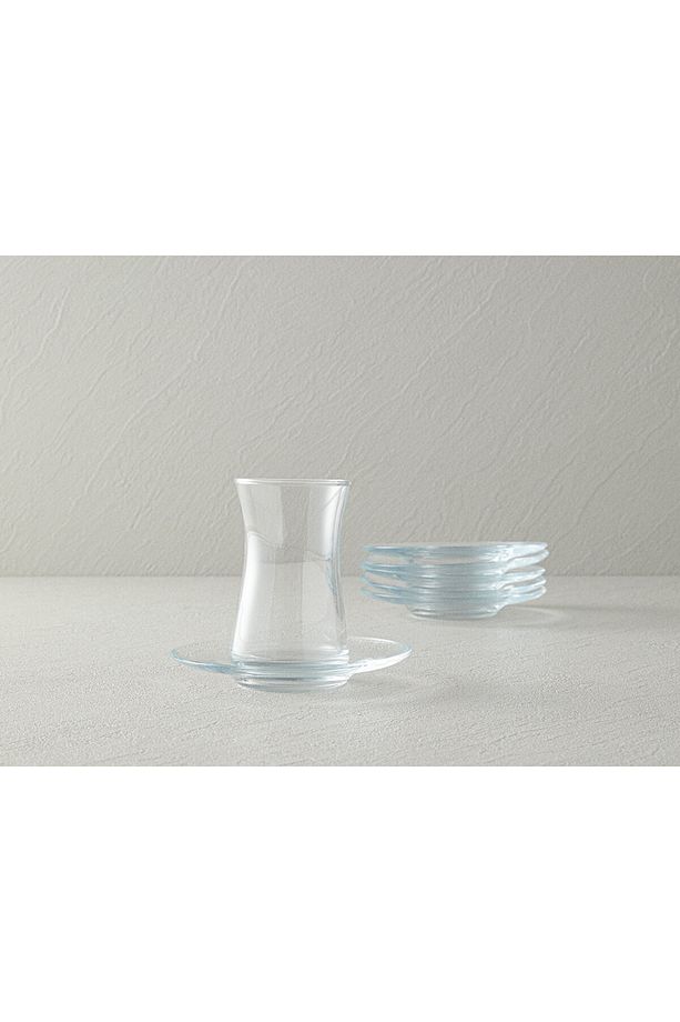 Fitted Cam 6'Lı Çay Tabağı Şeffaf - 2