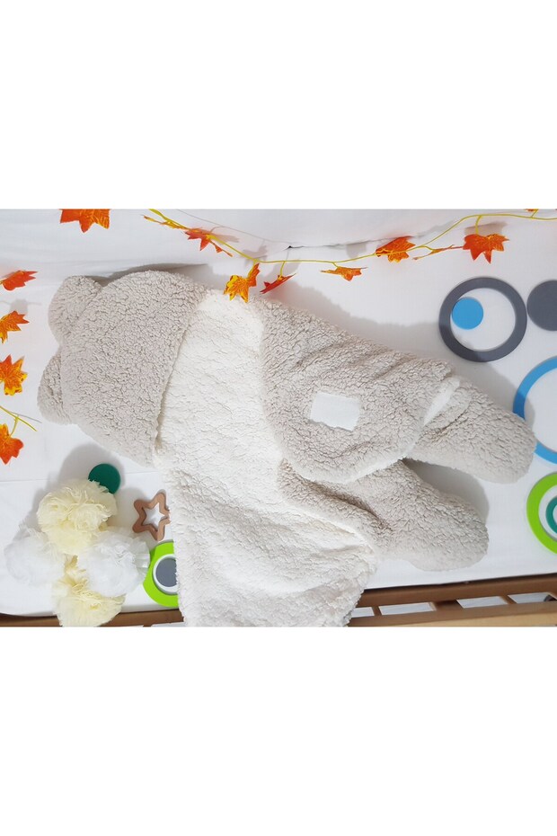 Welsoft Inner Outer Swaddle Blanket - Embroidered Name Print, Footed Model, Double Layer - 8