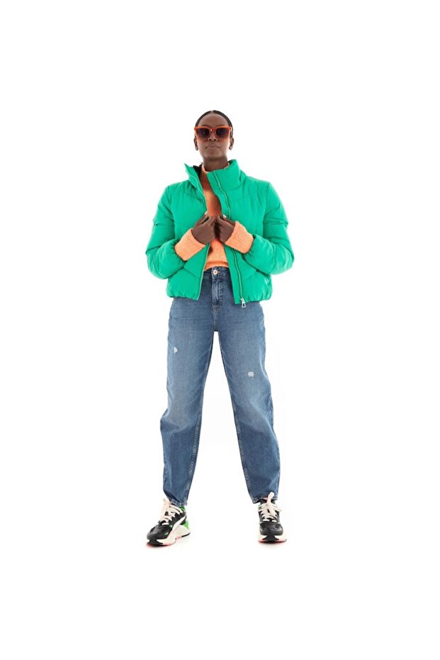 Onlmaggi Solid Puffer Kadın Mont - 2