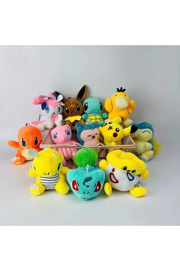 Pikachu 10cm Pokemon Plush Toy Figure Keychain and Bag Ornament - 4