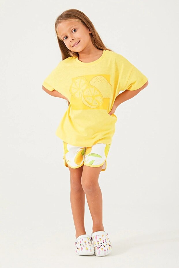 WAITER BOY 100% COTTON GIRL'S SUIT WITH SHORTS 3086
