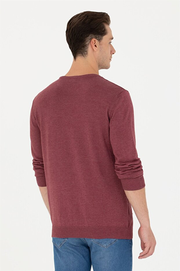 Pánský svetr Claret Red Basic - 3