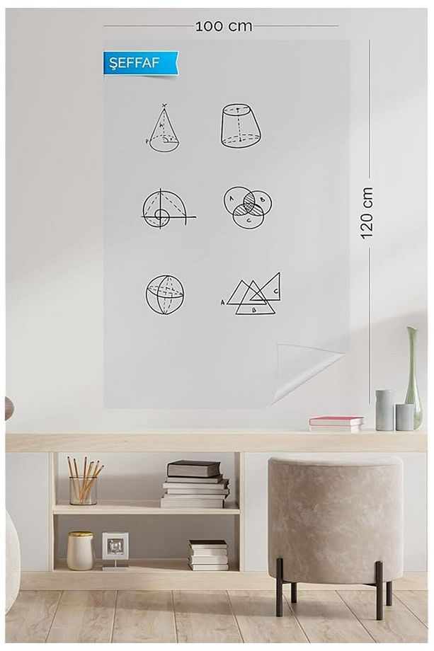 Ders Çalışma Yazı Tahtası Manyetik Duvar Stickerı 100x60 Cm - 2