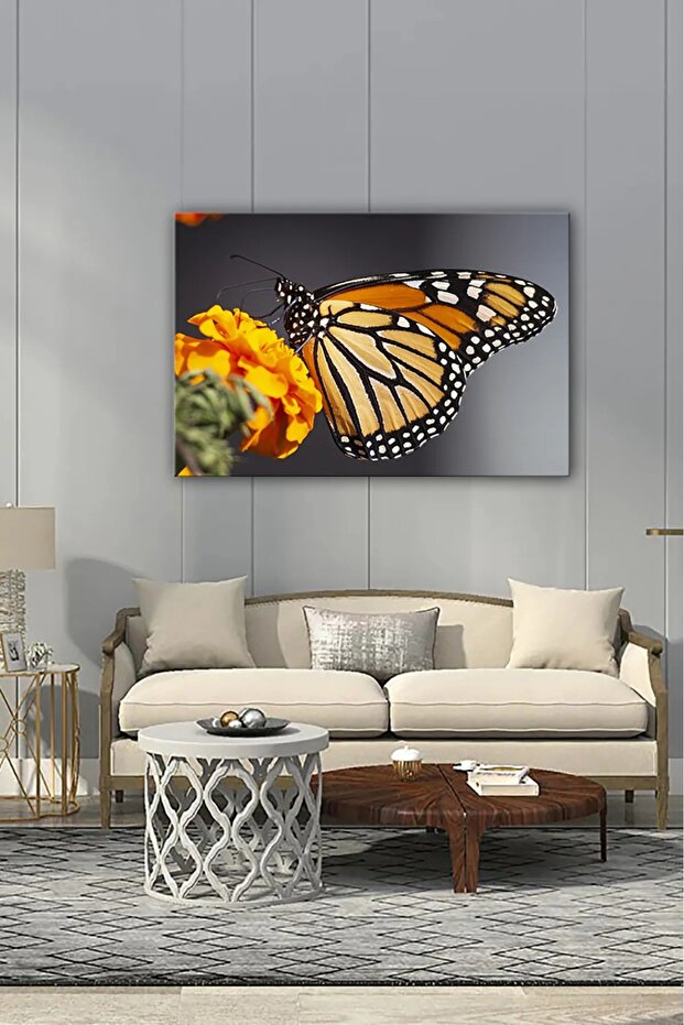 Hall Kitchen Living Room Bedroom Butterfly Pattern Wooden Canvas Painting Ar030425
