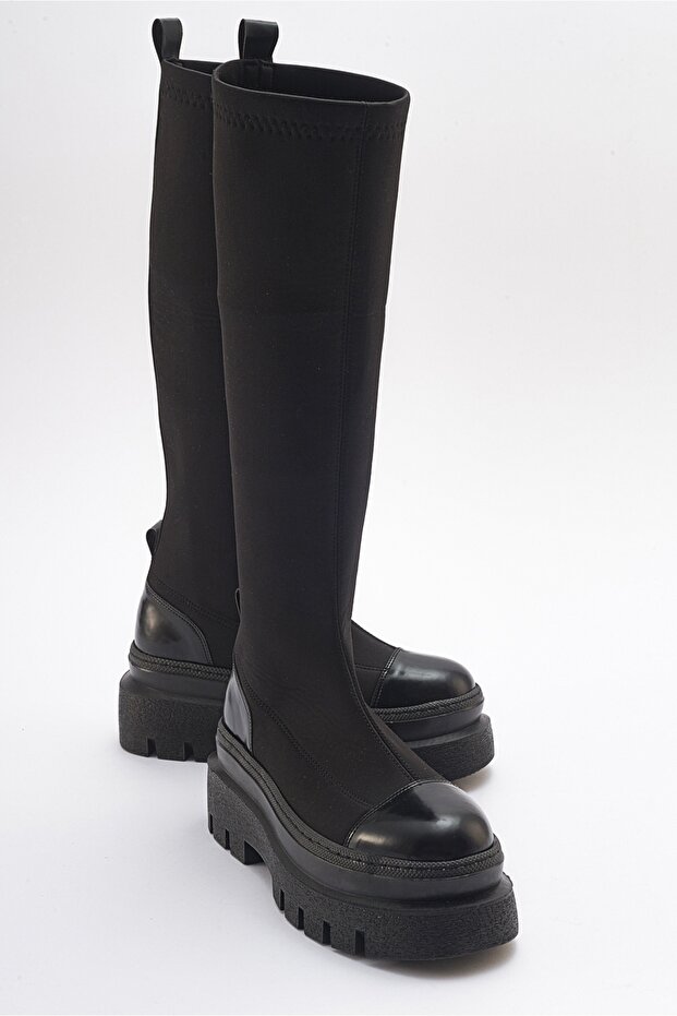 Γυναικείες μπότες με χοντρή σόλα CELINE Μαύρες Scuba - 1