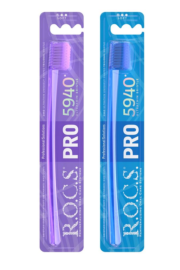 Rocs Pro 5940 Adet Kıl Içeren Soft Diş Fırçası - 2adet - 1