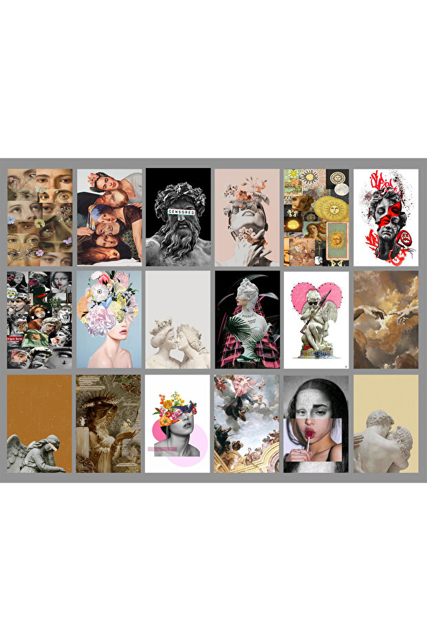 Sculpture Themed Postcard Set (10x15 cm 18 Pieces)