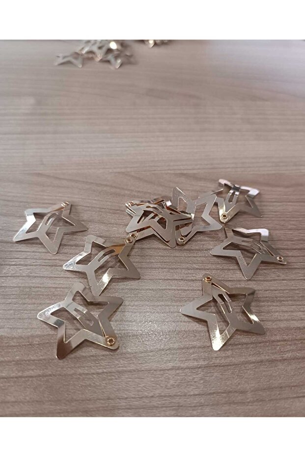 3 cm Snap Buckle (Star) Nickel Gold Plated 5 Pieces