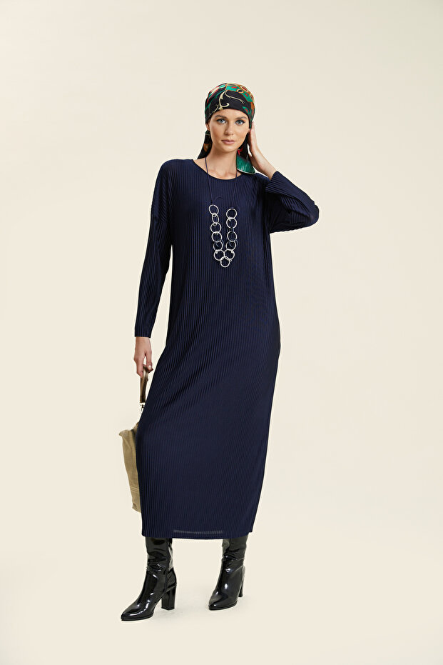 Pliseli Kolyeli Elbise - 3