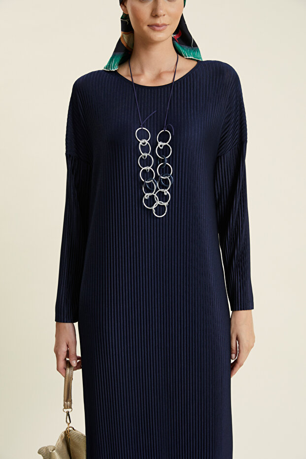 Pliseli Kolyeli Elbise - 2