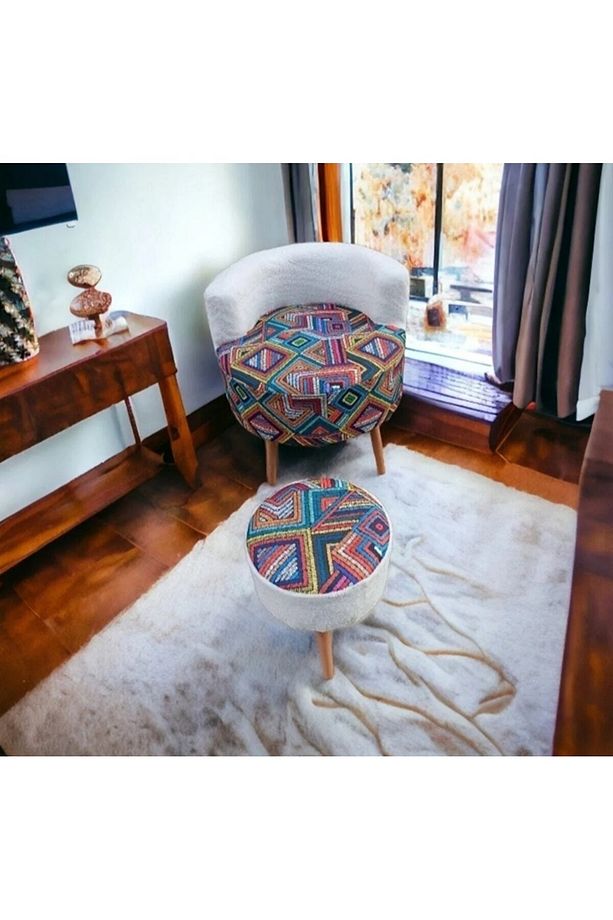 Çay Seti Tekli Koltuk Berjer Ve Puf Takımı (salon, Balkon, Ofis) 2 Li Takım - 1