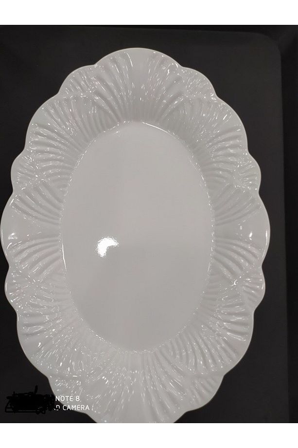 Melamin Kırılmaz Kayık Salata Tabağı Servis Tabağı Yemek Meze Tabağı 33x23 Cm 1 Adet - 1