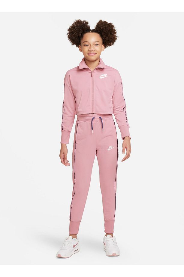 Çocuk Pembe Dar Paça Eşofman Takımı DD6302-698 G NSW HW TRK SUIT - 1