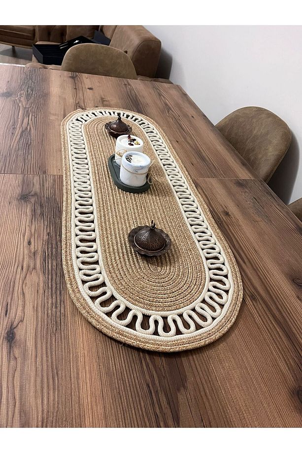 Jüt ,Hasır ,Amerikan Servisi, Supla Takımı ,Tabak Altlığı ,Runner ,Ekmek Sepeti, trikotlusuplatakımı - 2
