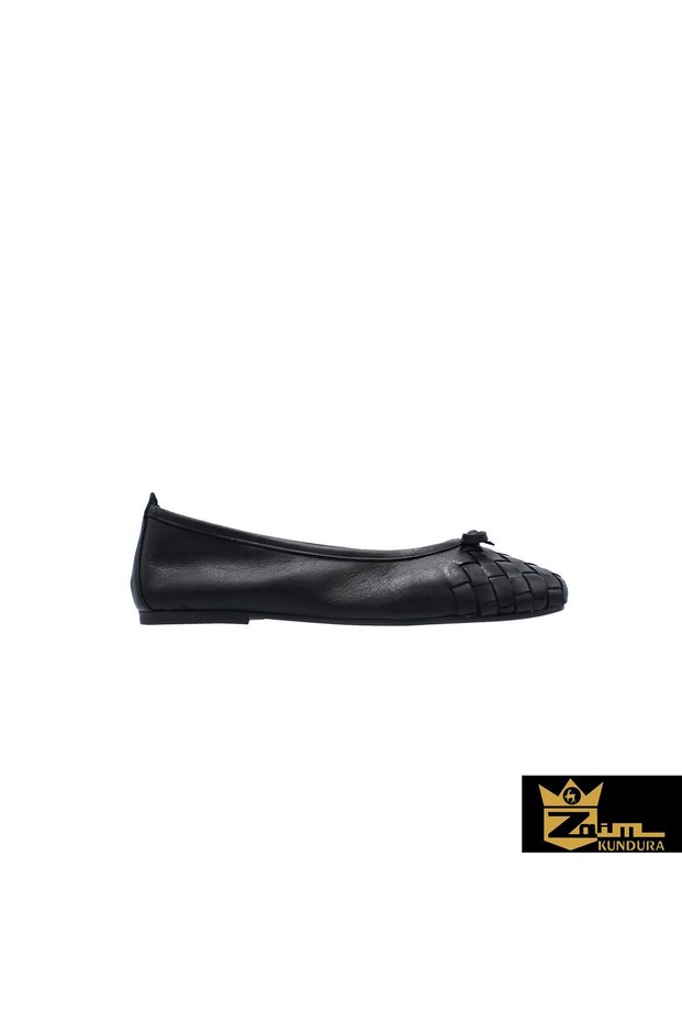 Women's Black Genuine Leather Shoes505320520-1