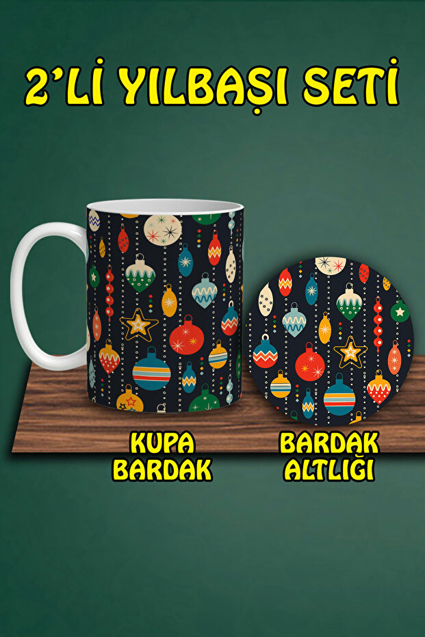Christmas Themed Mug and Coaster Set