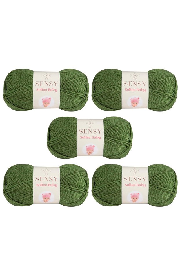 Softee Baby Anti Pilling Non-Pilling Hand Knitting Yarn Blanket Yarn Baby Yarn Cardigan Sweater Yarn Vest Yarn Scarf Beanie Booties Yarn Green
