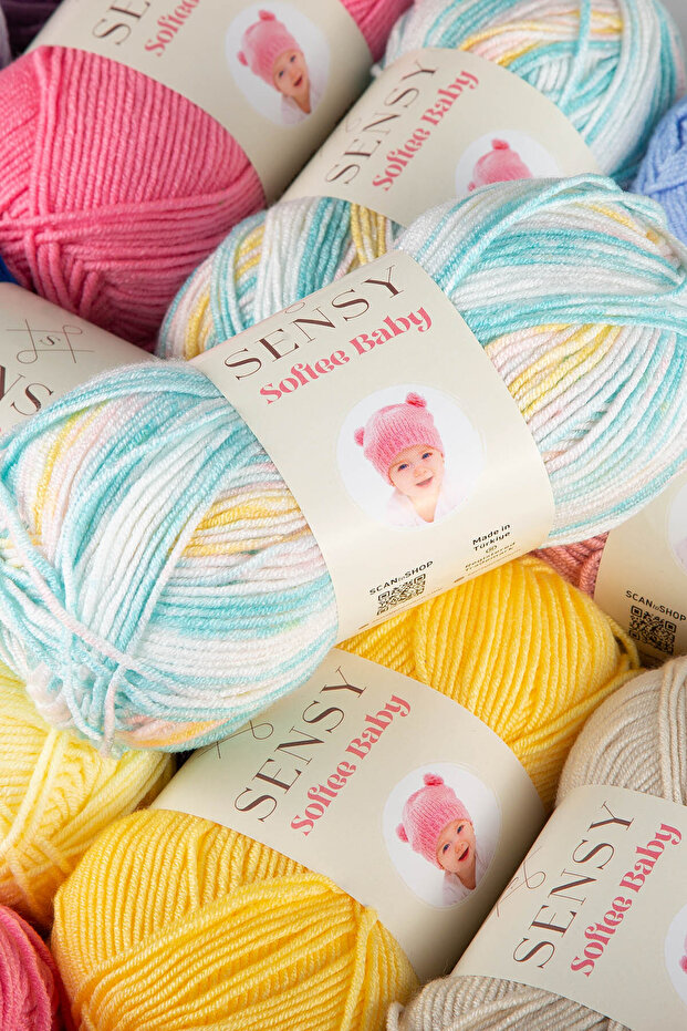 Softee Baby El Örgü İpi Battaniye İpi Bebek İpi Hırka Kazak İp Yelek İp Atkı Bere Patik İpi Limon - 5