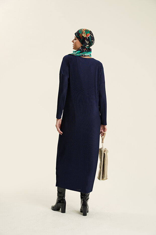 Pliseli Kolyeli Elbise - 1