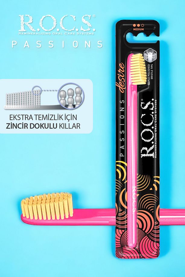 Passıons Diş Fırçası Desire-pembe Sap-sarı Kıl - 1