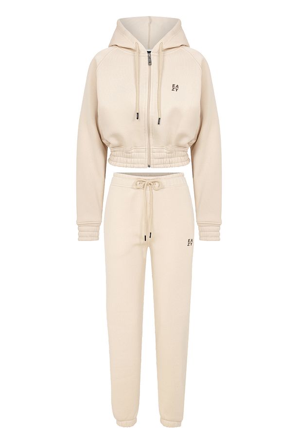 Eazy Kadın Basic Camel Lastikli Premium Kışlık Eşofman Takımı - 1