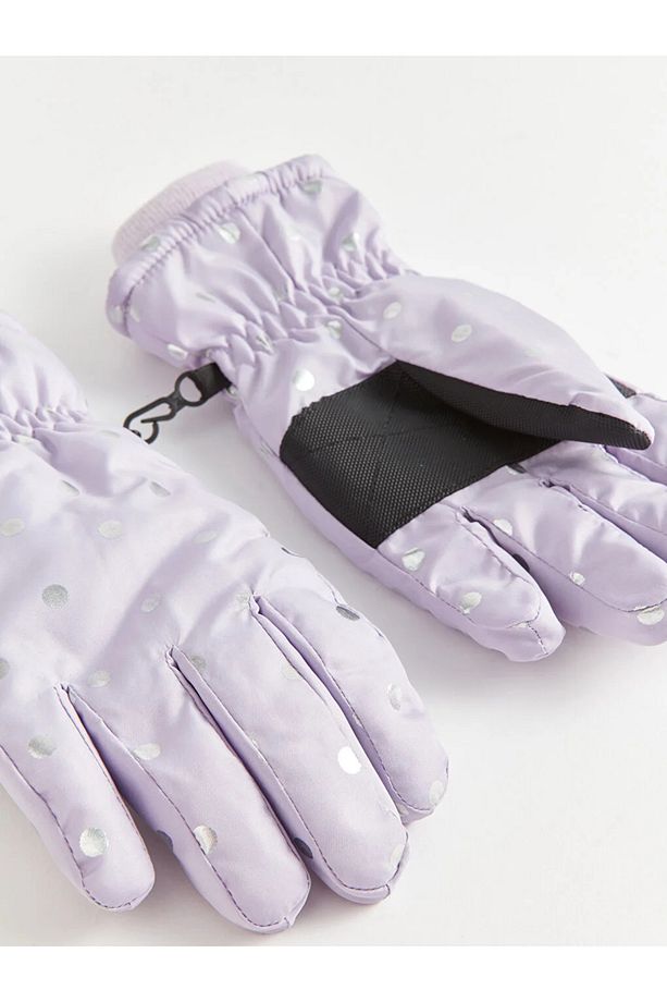 LCW ACCESSORIES Puantiye Desenli Kız Çocuk Kar Eldiveni - 4