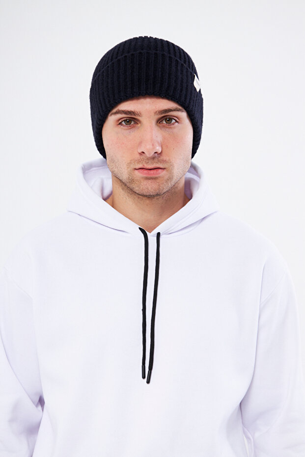 قبعة صوف شتوية مضلعة للرجال - 1