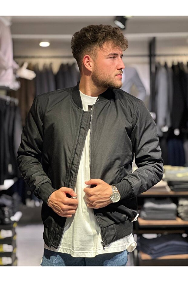 Sade Basic Fermuarlı Kolej Ceket - 2