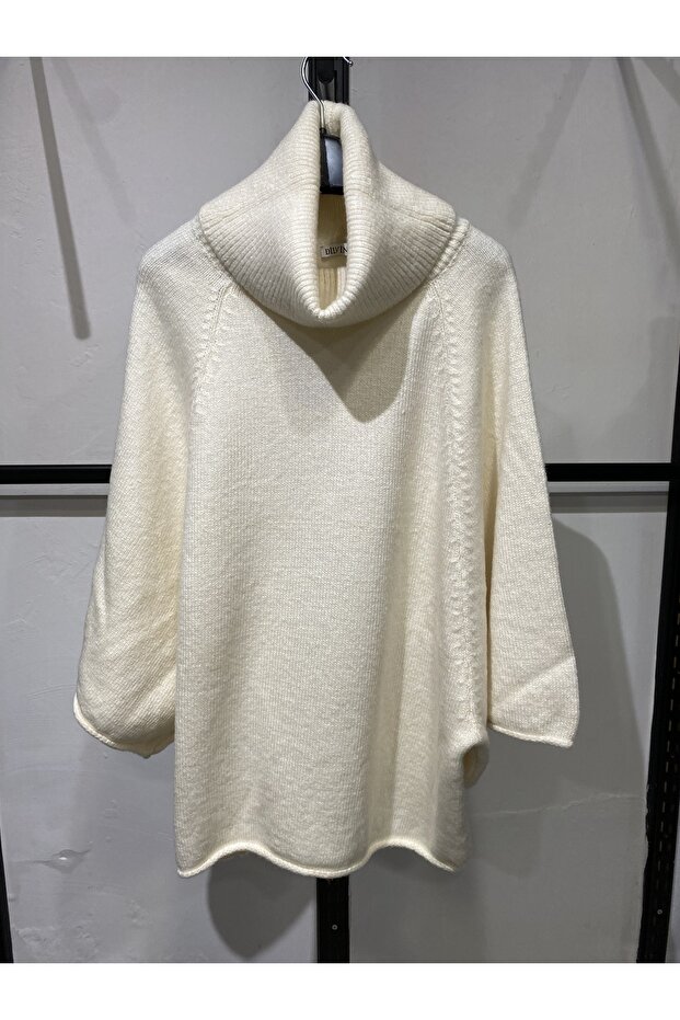 Kimono Sweater with Turtleneck