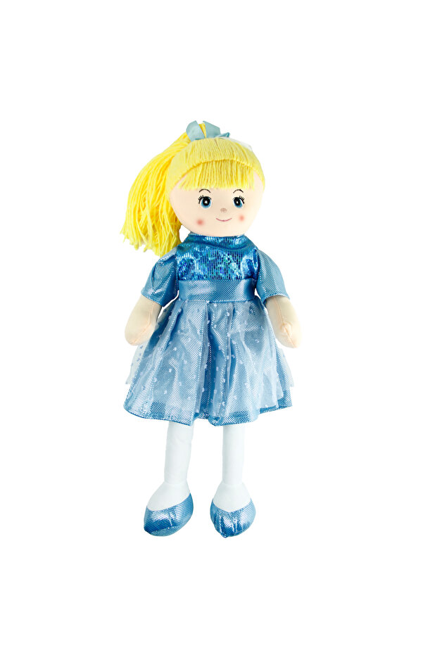 Vardem 50 cm Parlak Elbiseli Bez Bebek - 1