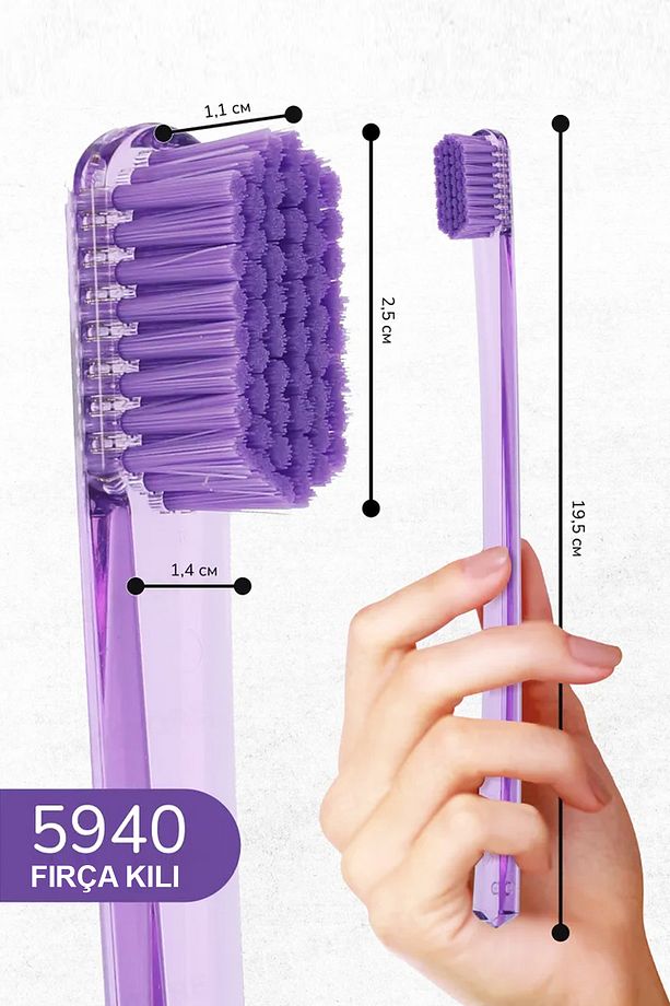 Pro 5940 Adet Fırça Kılı Içeren Diş Fırçası - 3 Adet - 6