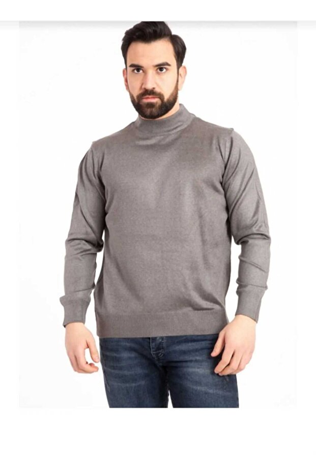 Men's Half Turtleneck Thin Wool Knitwear Sweater