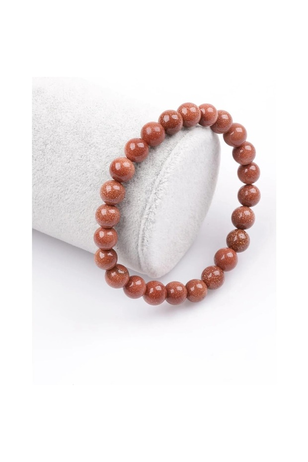 CERTIFIED BROWN STAR STONE NATURAL STONE BRACELET 8 MM