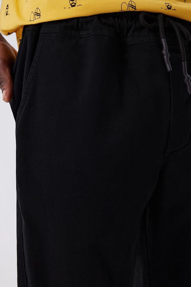 Jogger Erkek Dokuma Pantolon Siyah - 4