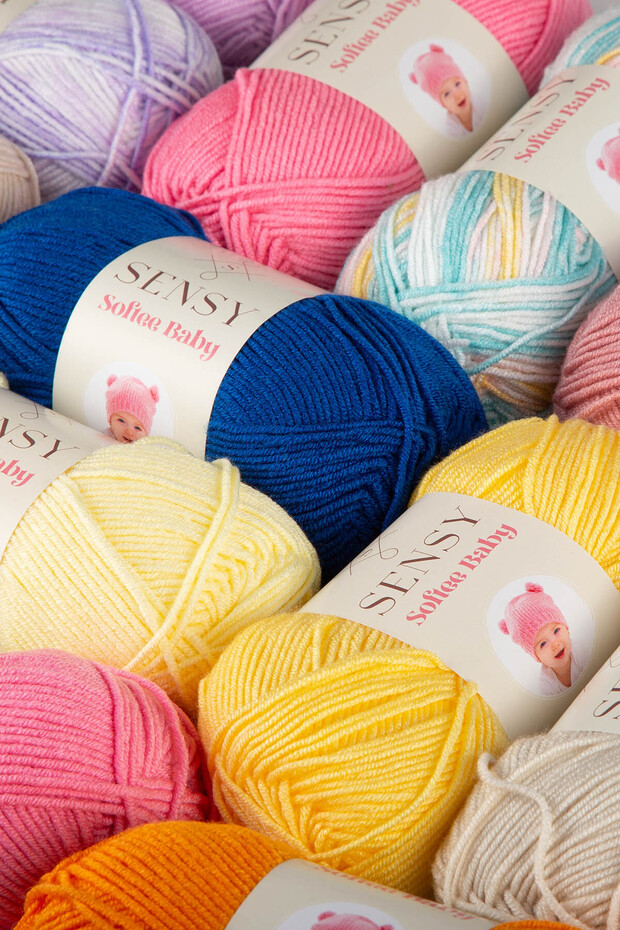 Softee Baby El Örgü İpi Battaniye İpi Bebek İpi Hırka Kazak İp Yelek İp Atkı Bere Patik İpi - 7