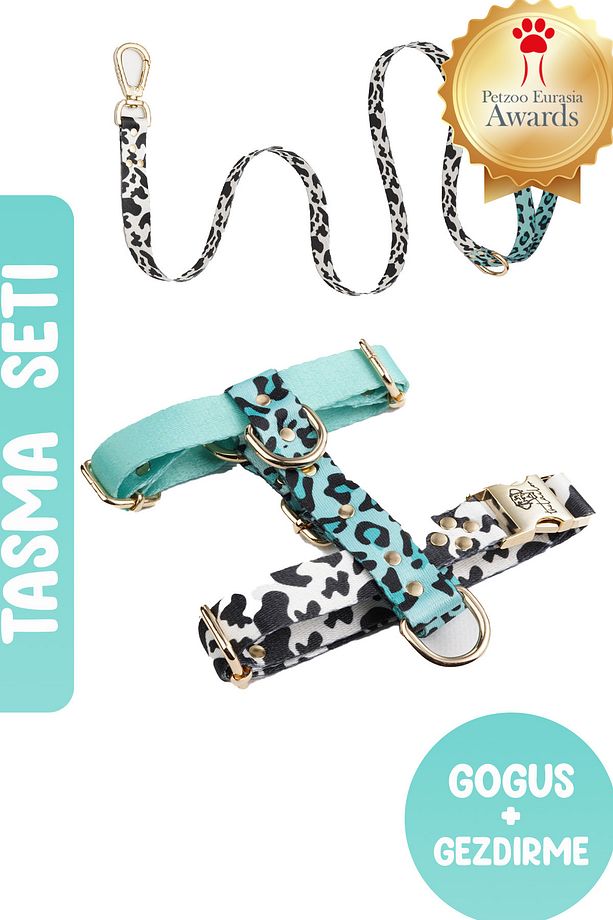 Kaçış Önleyici Tasma Mix Tasma Seti Göğüs Tasması Ve Gezdirme Tasması - 1