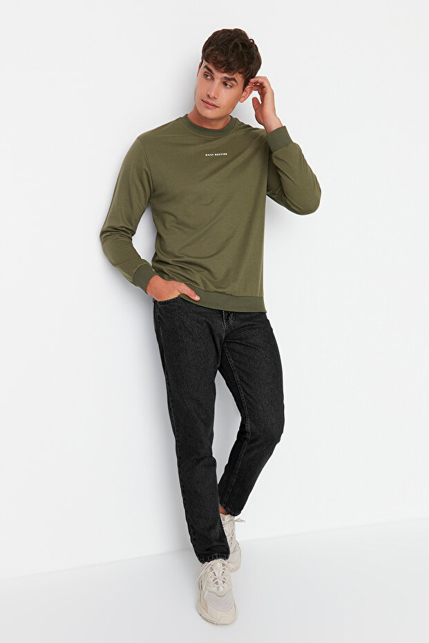 Antrasit Smoke Relax Fit Boyfriend Jeans Kot Pantolon TMNAW23JE00043 - 8