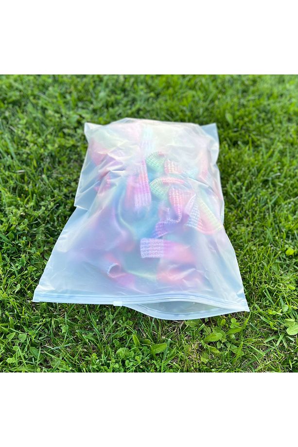 40x52 Cm Fermuarlı Poşet - Buzlu Şeffaf Baskısız Fermuarlı Paketleme Poşeti 25 Adet - 1