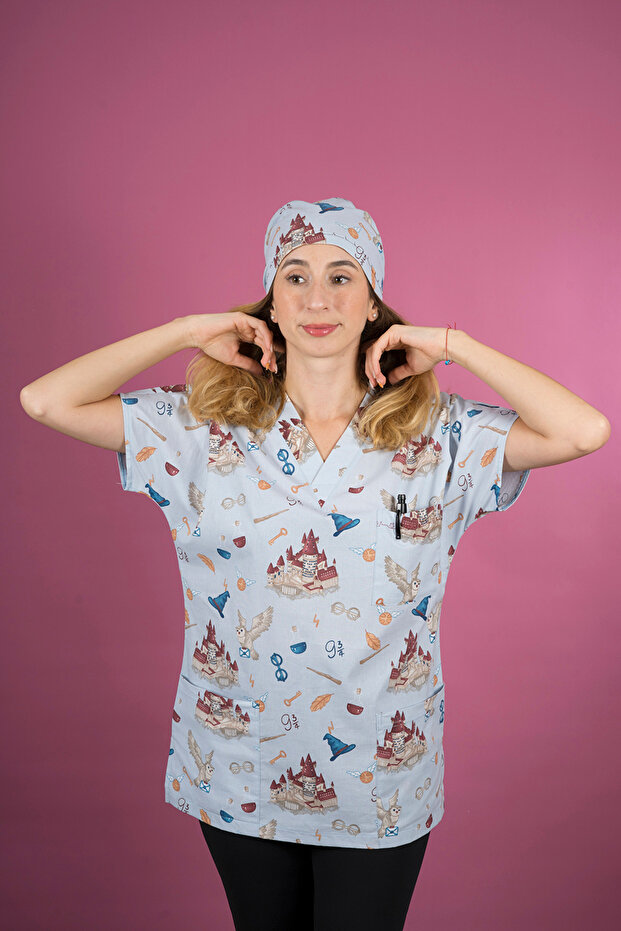 Licensed Harry Potter Patterned Scrubs - 5