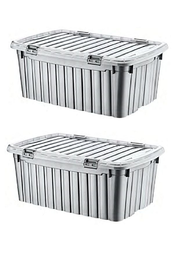 2 Adet 90 Litre Mega Multi Box Renkli Saklama Kutusu - E-521-2 - 1