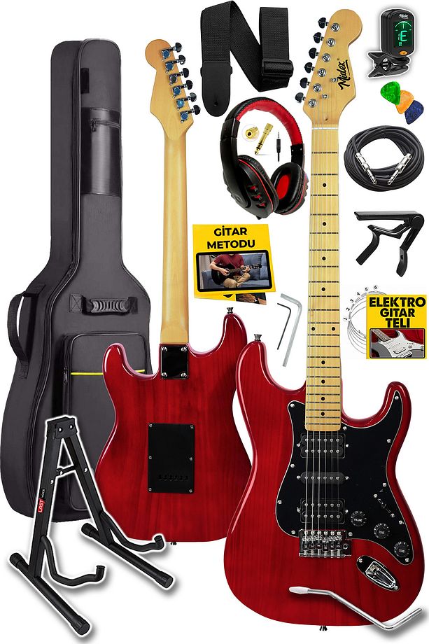 RPH-40RDST Profesyonel Elektro Gitar Seti HSH Manyetik Maple Klavye Üst Kalite - 1