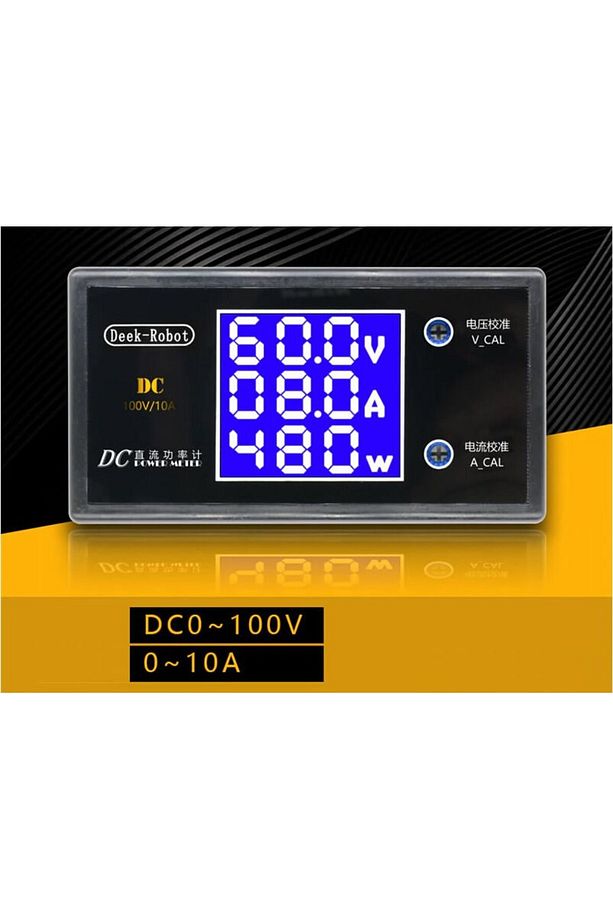 Dc 0-100V 10A Digital Voltmetre Ampermetre ve Wattmetre Deekrobot 0-1000W Mavi LCD - 3