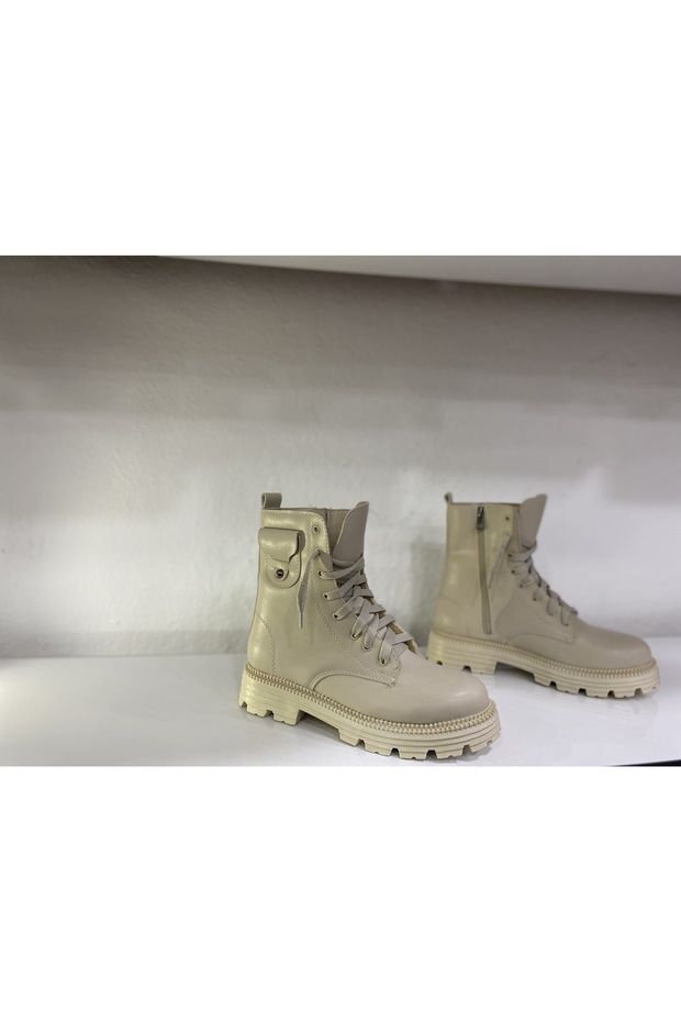fermuarlı kauçuk taban kışlık bot - 1