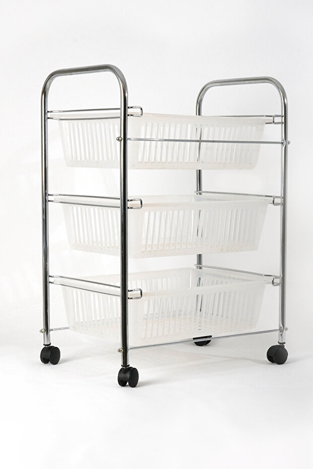 3 Katlı Sebzelik Krom Şeffaf - 3