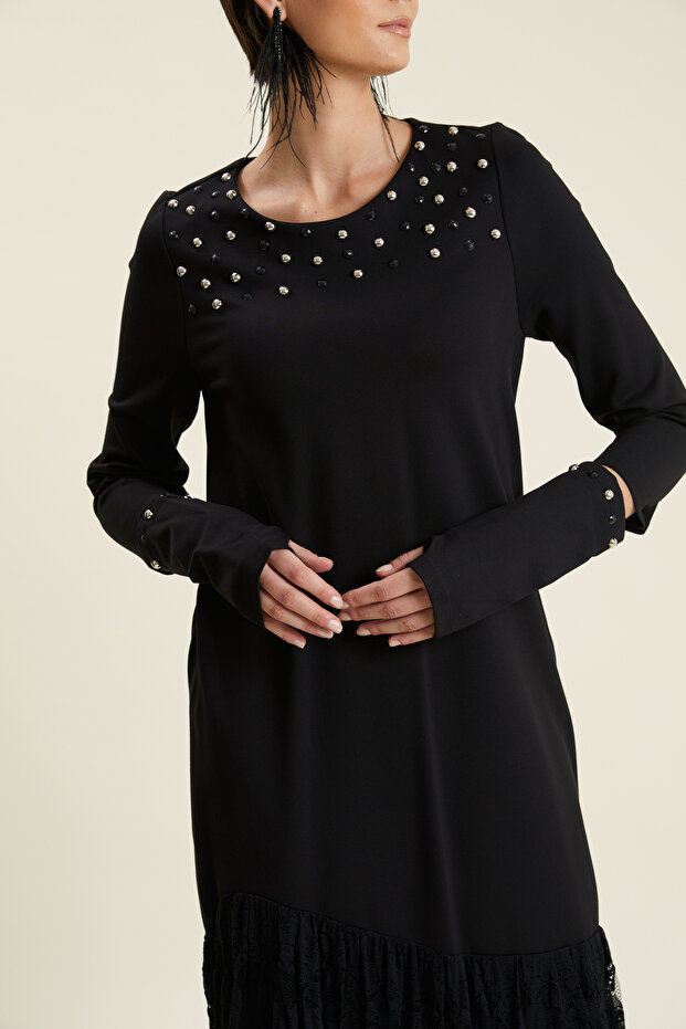 İşlemeli Elbise - 3