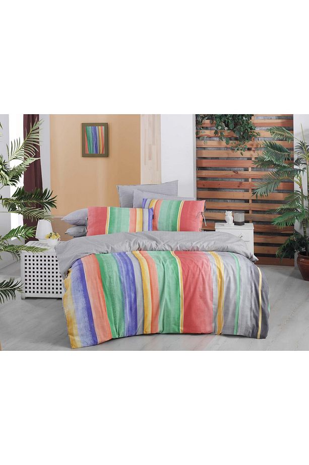 Moretti Fancy Poplin Nevresim Takımı Tek Kişilik V1-Multicolor - 2