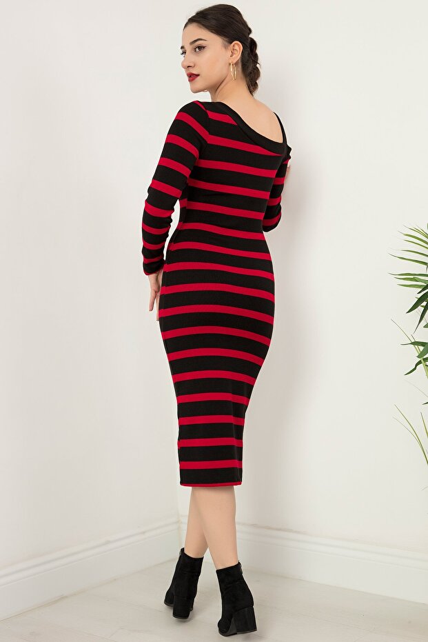 Tek Omuz Elbise 2023-0045 - 7