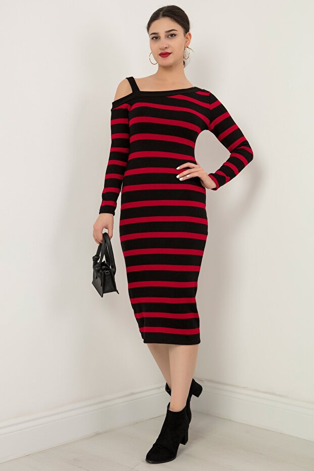 Tek Omuz Elbise 2023-0045 - 1